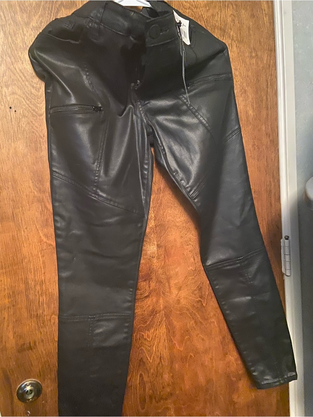 Kut from the Kloth Black Faux Leather Skinny Pants